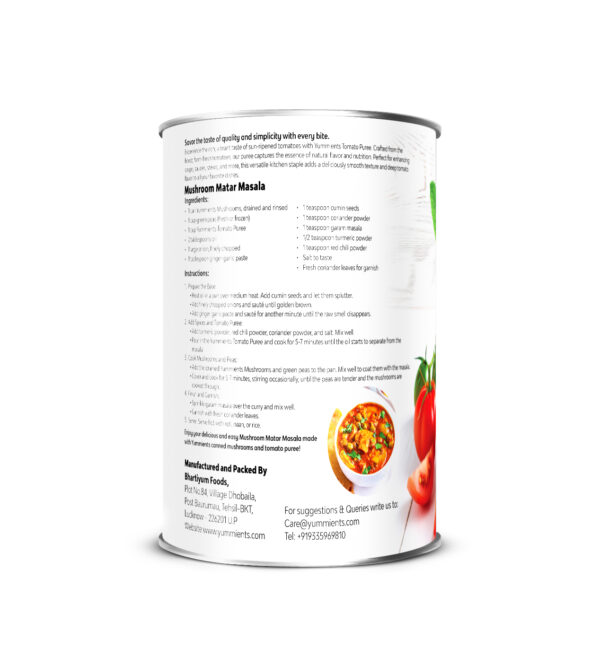 3D Tomato Puree Food Can Mockup BackLeft 1