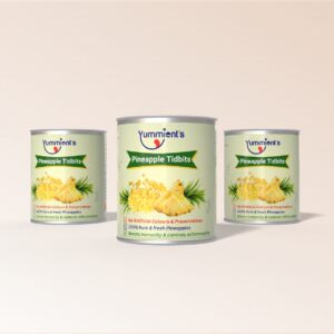 “Yummients Canned Pineapple Tidbits – 800g”