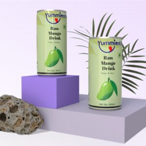 Yummients Raw Mango Juice – Tangy & Refreshing | 240ml Can | No Preservatives