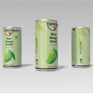 Yummients Raw Mango Juice – Tangy & Refreshing | 240ml Can | No Preservatives